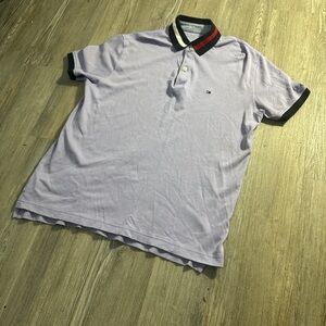 Tommy Hilfiger Purple Polo Shirt Classic Design